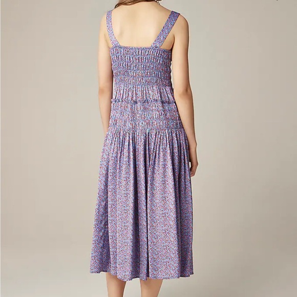 JCREW Smocked midi dress in summer fields print - Picture 3 of 4